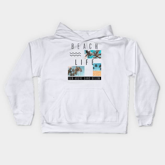 Beach Life Kids Hoodie by ValentinoVergan